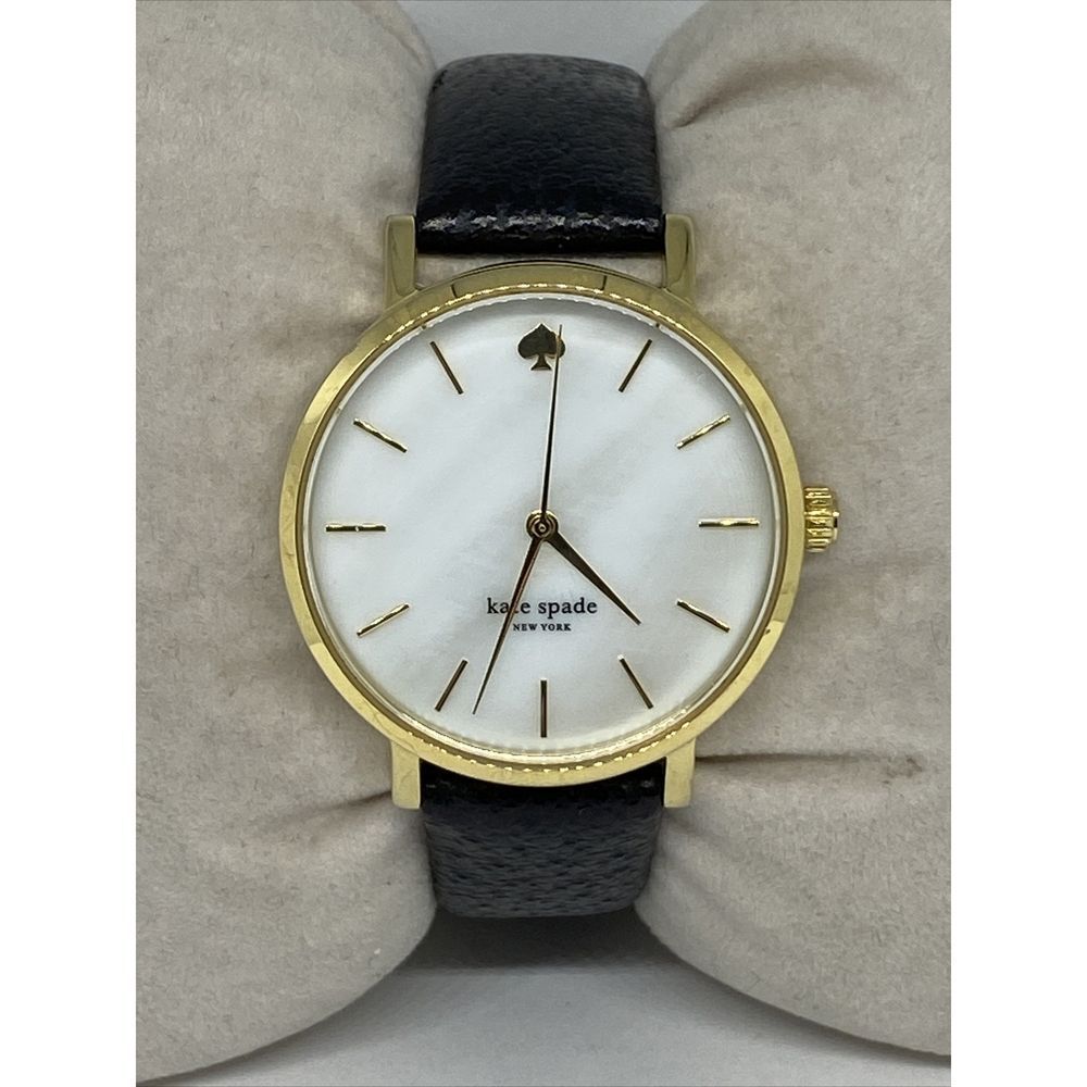 Kate Spade New York Metro 0010 Women Black Leather Analog Dial Wrist Watch VK131 - Picture 3 of 12